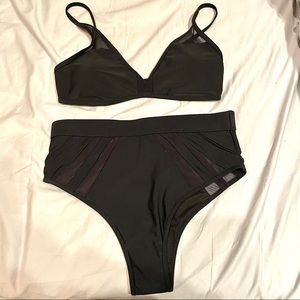 Express black high waisted bikini size medium